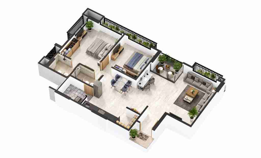 2 BHK 179 sq yard